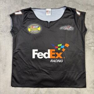 Chase Authentics Driver Line Fedex Jersey shirt Womens LG Denny Hamlin Joe Gibbs